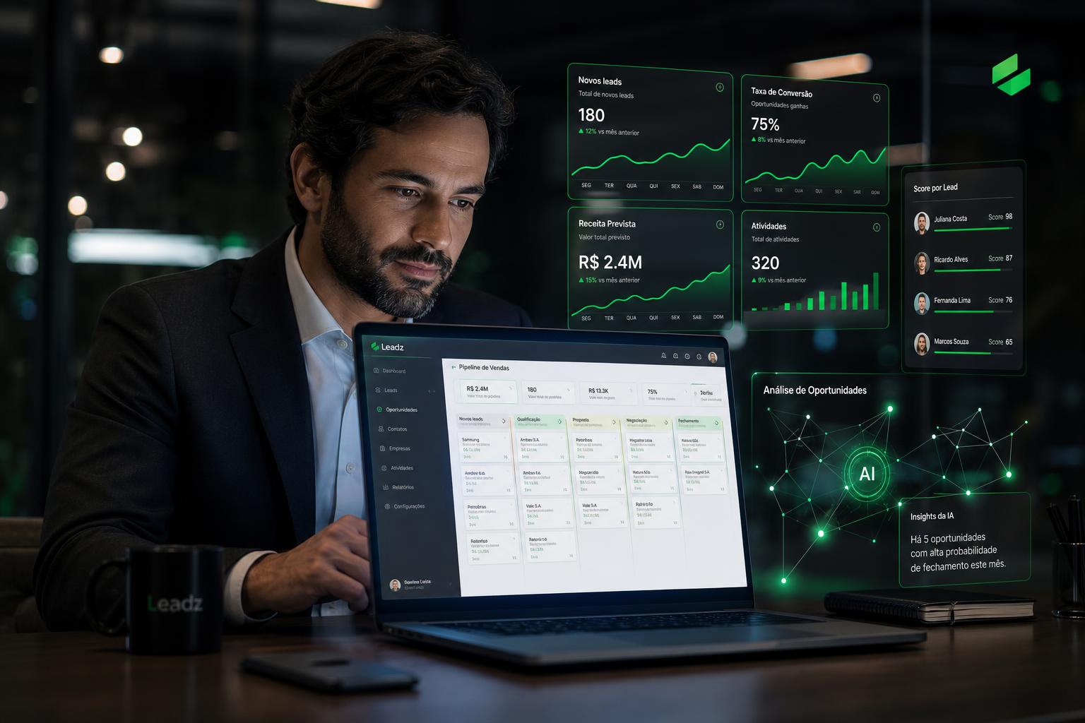Painel DBX — CRM, vendas, agenda e automação